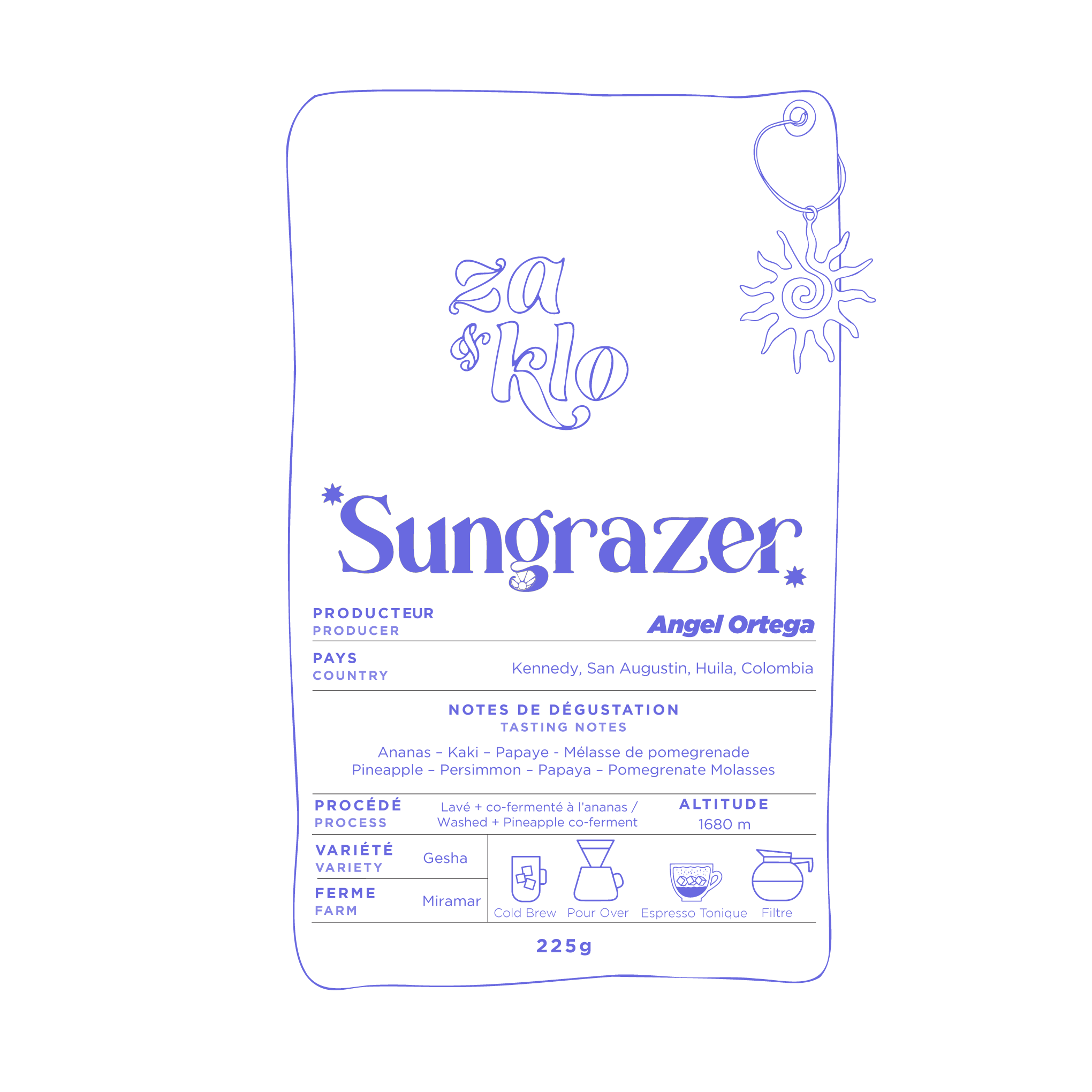 Sungrazer - Tropical, lumineux & nectaré Za & Klo Torréfactrices