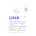 Photo of Glaze, a 'honey' co-fermented coffee from Colombia produced by Sebastian Ramirez, with a star-shaped keychain attached to the bag. The bag highlights fruity notes of strawberry yogurt, cranberries, and linden, with visible typography displaying the name 'Glaze.' The 120-hour anaerobic fermentation with red wine yeast, dehydrated strawberries, and red fruits create a texture reminiscent of autumn honey. Ideal for espresso or pour-over. Roasted by Za and Klo Roastery