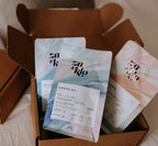 image de ZA & KLO BOITE TORREFACTRICES, Cafe microtorrefaction a montreal edition espresso. 3 bags of coffee in box. 